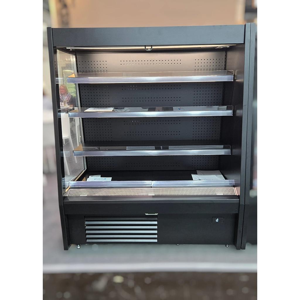 Полу - вертикална хладилна витрина ATHENA 250 / 2580x803x1565mm , Plug in, R290, отворена с нощна щора