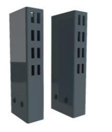 30x80 BOX PROFILE UPRIGHT (T:2,5 MM) 30x80x1650 DOUBLE SIDE PUNCHED