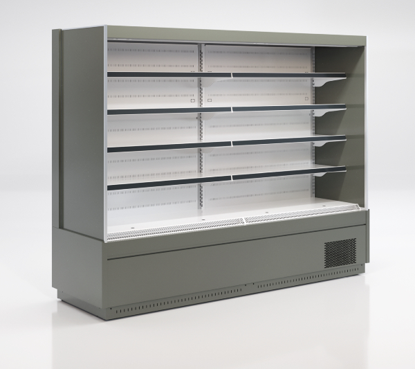 Wall-mounted refrigerated showcase SAMOS L 2912mm, W 910mm, H 1950, Plug-in, Opening doors - double glazing