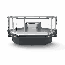 Stand refrigerated display case BARBUDA L PLATINUM Corner x1200x1200mm, Plug-in, with depot, without pages