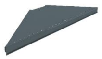 SHELF EXTERNAL CORNER (P25) D : 400 T:0,7