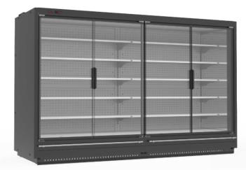 [Mtk.110234] Крайстенна хладилна витрина SARDINYA XS/ 3750x760x2000mm  , с врати (за външен агрегат)
