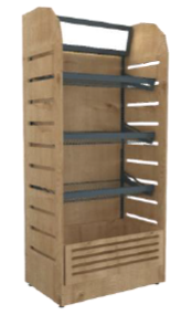 [RY.110410] Стелаж Дървен за Печива 580х1000х2250 MDF W/PVC