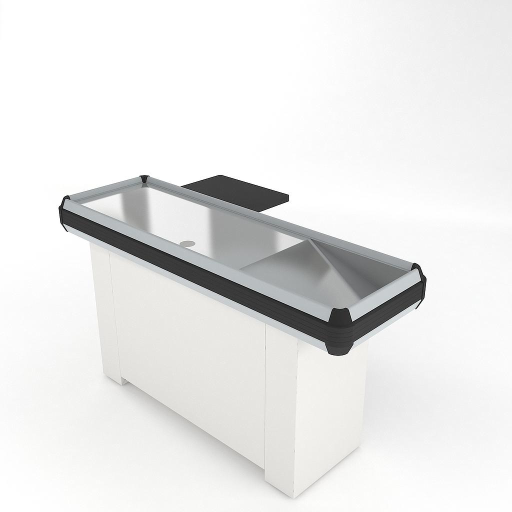 BLACK SEA CHECKOUT L TYPE DESK W/O BELT (ECO) - (L) L:1600 D:1000 / H:900