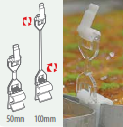 [HMK.16.30.1212] Corner clip "R" kit with carrier 50mm-black