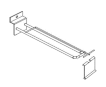 [jk.1182] Double hook with price tag for profile 300mm, chrome