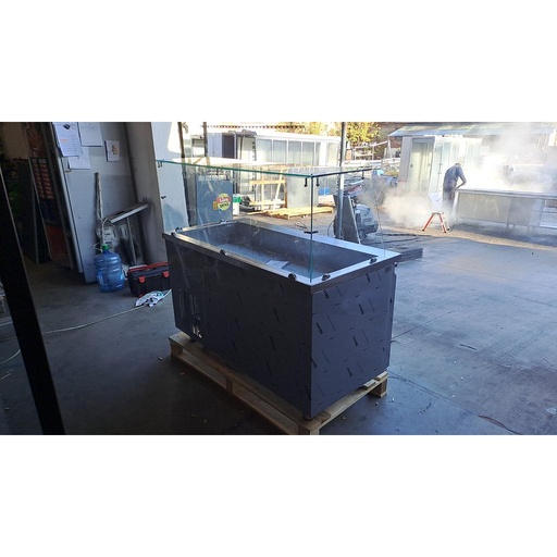 [KRCS.CS.TEK.2.700.SHS.C] Refrigerator salad bar table 2 doors 4GN, 141x70x85, -2/+8