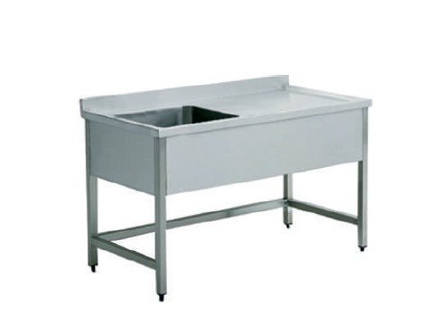 [KRCS.TSTECT.1270L] WORK TABLE WITH LEFT SINK WITHOUT MAIN SHELF 1200x700x850